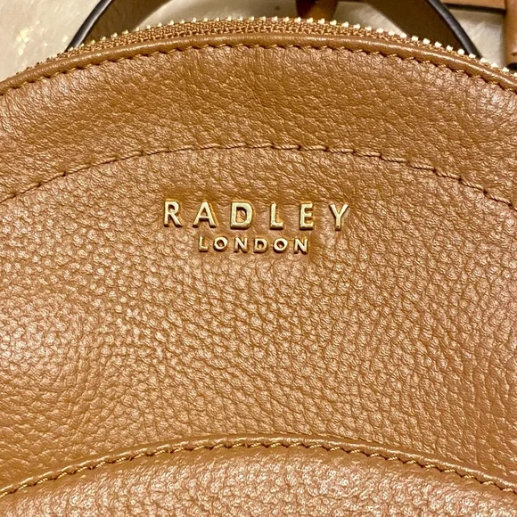 Radley Tan Italian Leather Backpack Purse – Like New